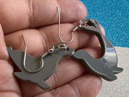 Seal Earrings: Laser Cut Acrylic Seals, Simple Seal Outline, Seal Silhouette, Ocean Animals, Ocean World, Best Gifts for Her/Him/Them
