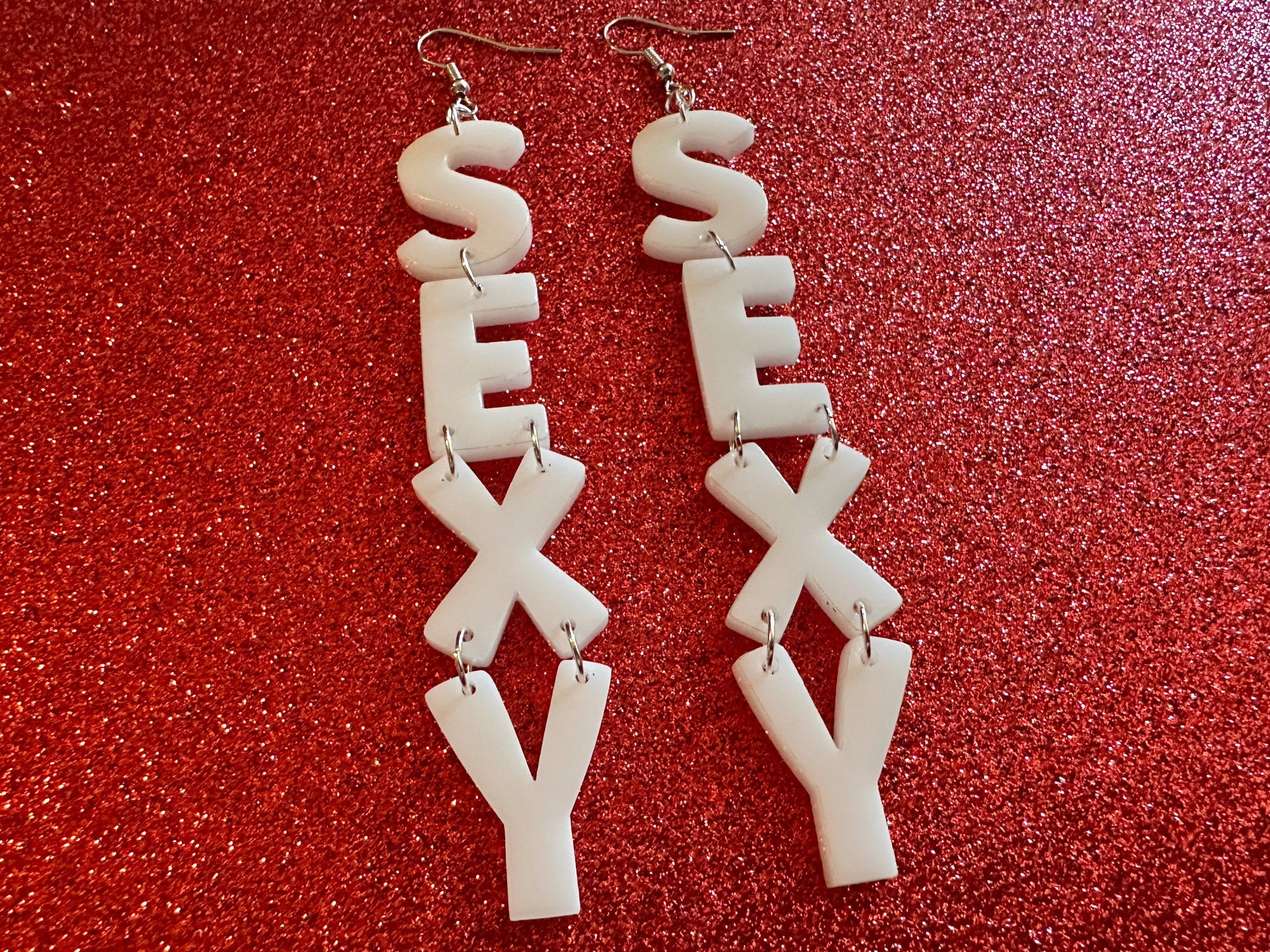 Sexy Earrings: Laser Cut Words, Funny, Halloween, Cute, Girlfriends, Bachelorette, BFFs, Anniversary, Best Gifts for Her/Him/Them