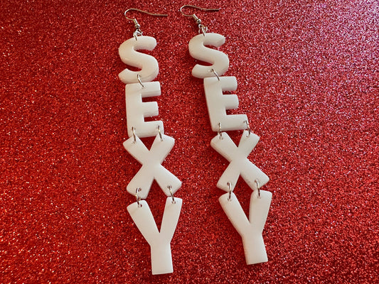 Sexy Earrings: Laser Cut Words, Funny, Halloween, Cute, Girlfriends, Bachelorette, BFFs, Anniversary, Best Gifts for Her/Him/Them