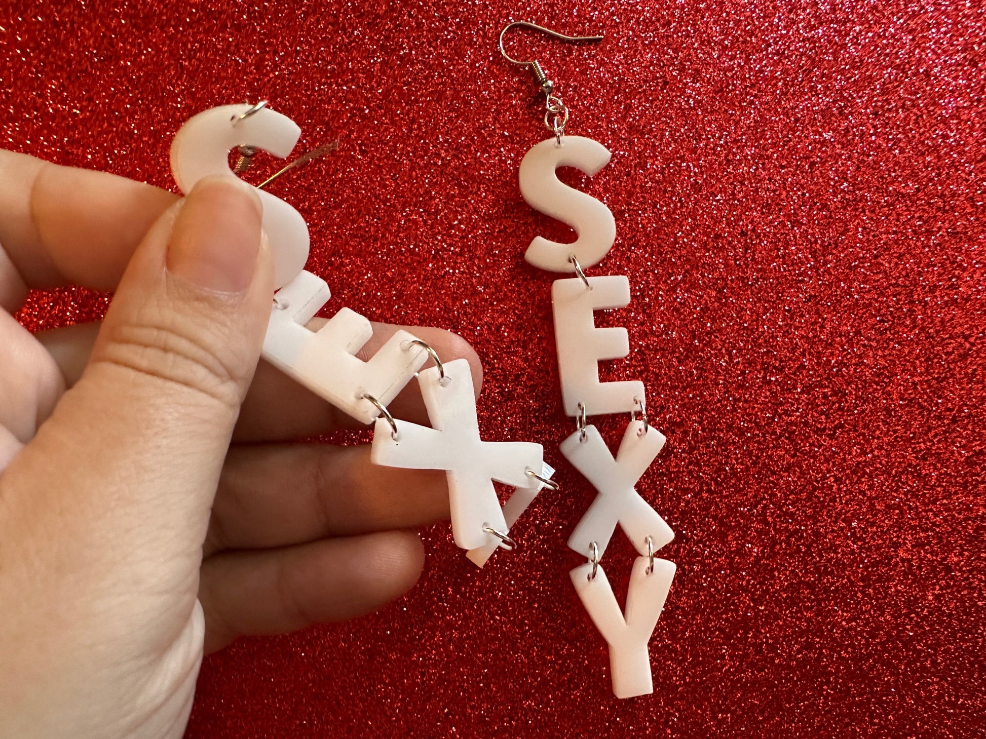 Sexy Earrings: Laser Cut Words, Funny, Halloween, Cute, Girlfriends, Bachelorette, BFFs, Anniversary, Best Gifts for Her/Him/Them
