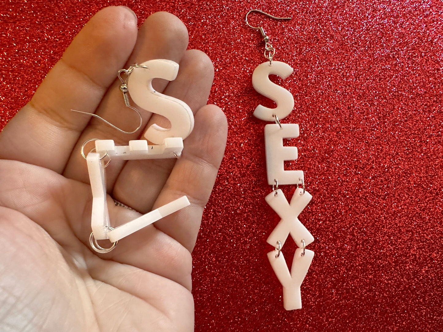 Sexy Earrings: Laser Cut Words, Funny, Halloween, Cute, Girlfriends, Bachelorette, BFFs, Anniversary, Best Gifts for Her/Him/Them