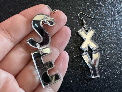 Sexy Earrings: Laser Cut Words, Gag Gift, BFFS, Best Friend Gift, Girlfriends, Funny Bachelorette, Anniversary, Best Gifts for Her/Him/Them