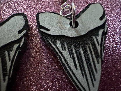 Shark Earrings: Laser Cut Acrylic Sharks, Shark Week, Shark Teeth, Shark Fin, Shark Jaw, Aquarium, Ocean Animals, Gifts for Her/Him/Them