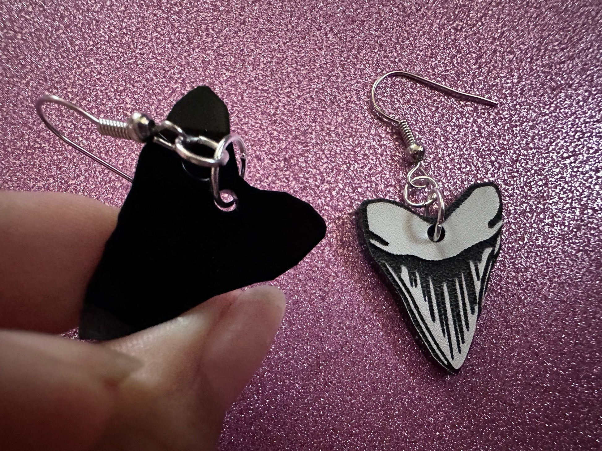 Shark Earrings: Laser Cut Acrylic Sharks, Shark Week, Shark Teeth, Shark Fin, Shark Jaw, Aquarium, Ocean Animals, Gifts for Her/Him/Them