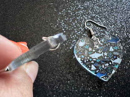 Shark Earrings: Laser Cut Acrylic Sharks, Shark Week, Shark Teeth, Shark Jaw Skeleton, Aquarium, Ocean Animals, Best Gifts for Her/Him/Them