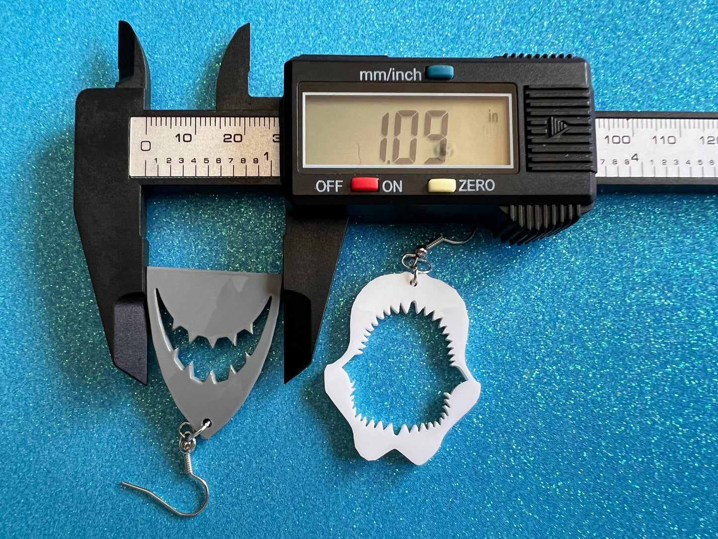 Shark Earrings: Laser Cut Acrylic Sharks, Shark Week, Shark Teeth, Shark Jaw Skeleton, Aquarium, Ocean Animals, Best Gifts for Her/Him/Them