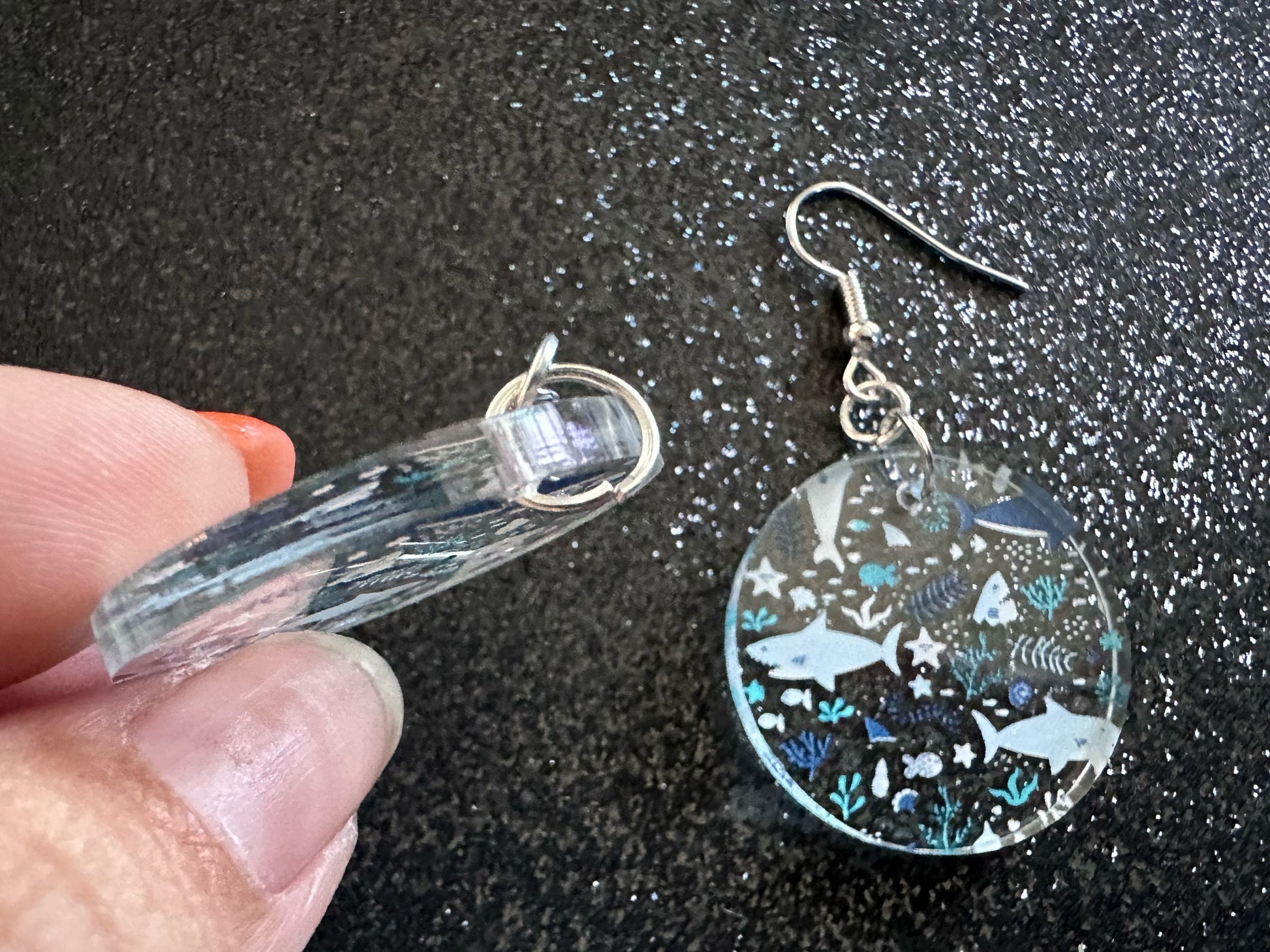 Shark Earrings: Laser Cut Acrylic Sharks, Shark Week, Shark Teeth, Shark Jaw Skeleton, Aquarium, Ocean Animals, Gifts for Her/Him/Them