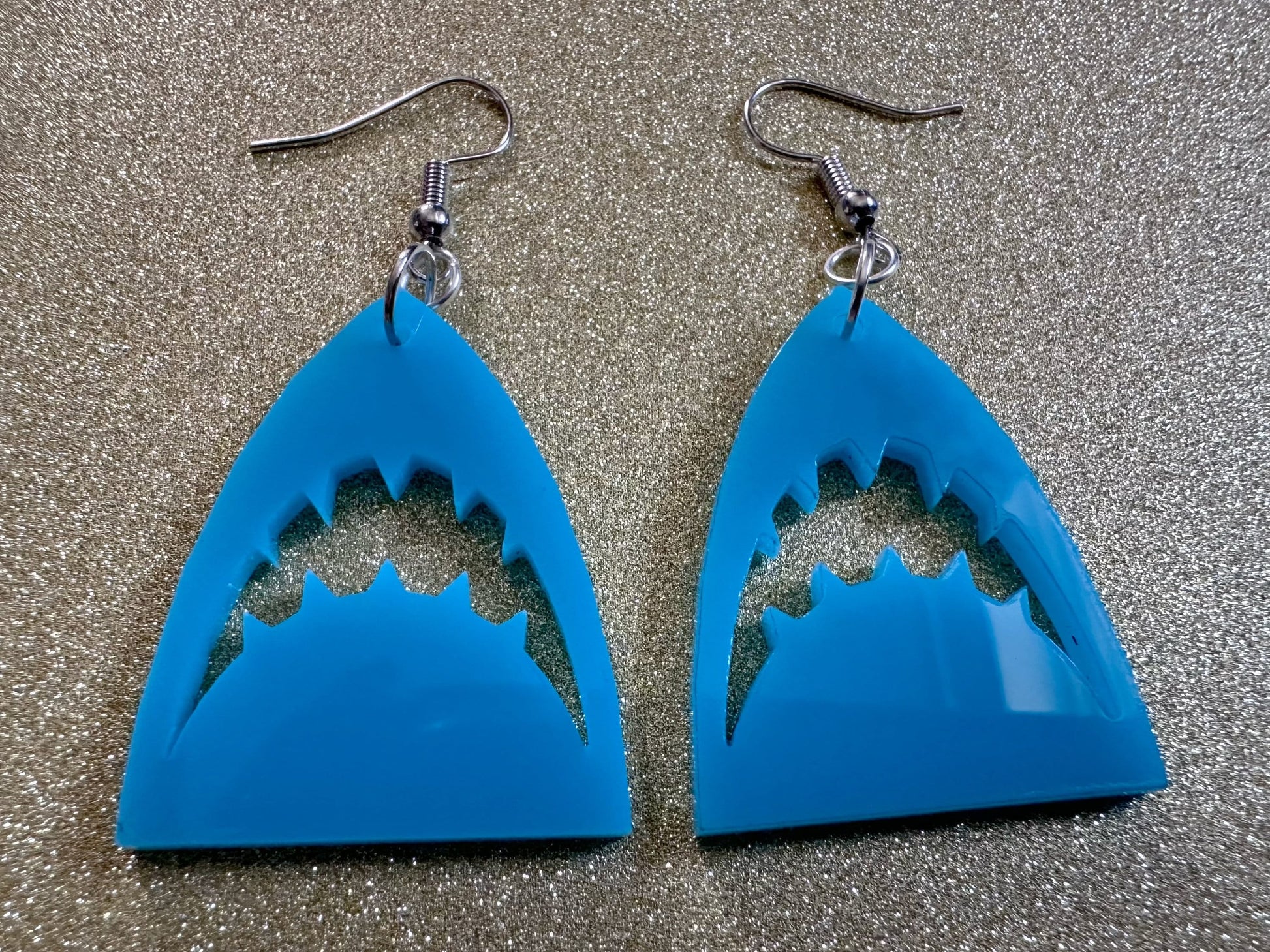 Shark Earrings: Laser Cut Acrylic Sharks, Shark Week, Shark Teeth, Sharks, Shark Jaw, Aquarium, Ocean Animals, Best Gifts for Her/Him/Them