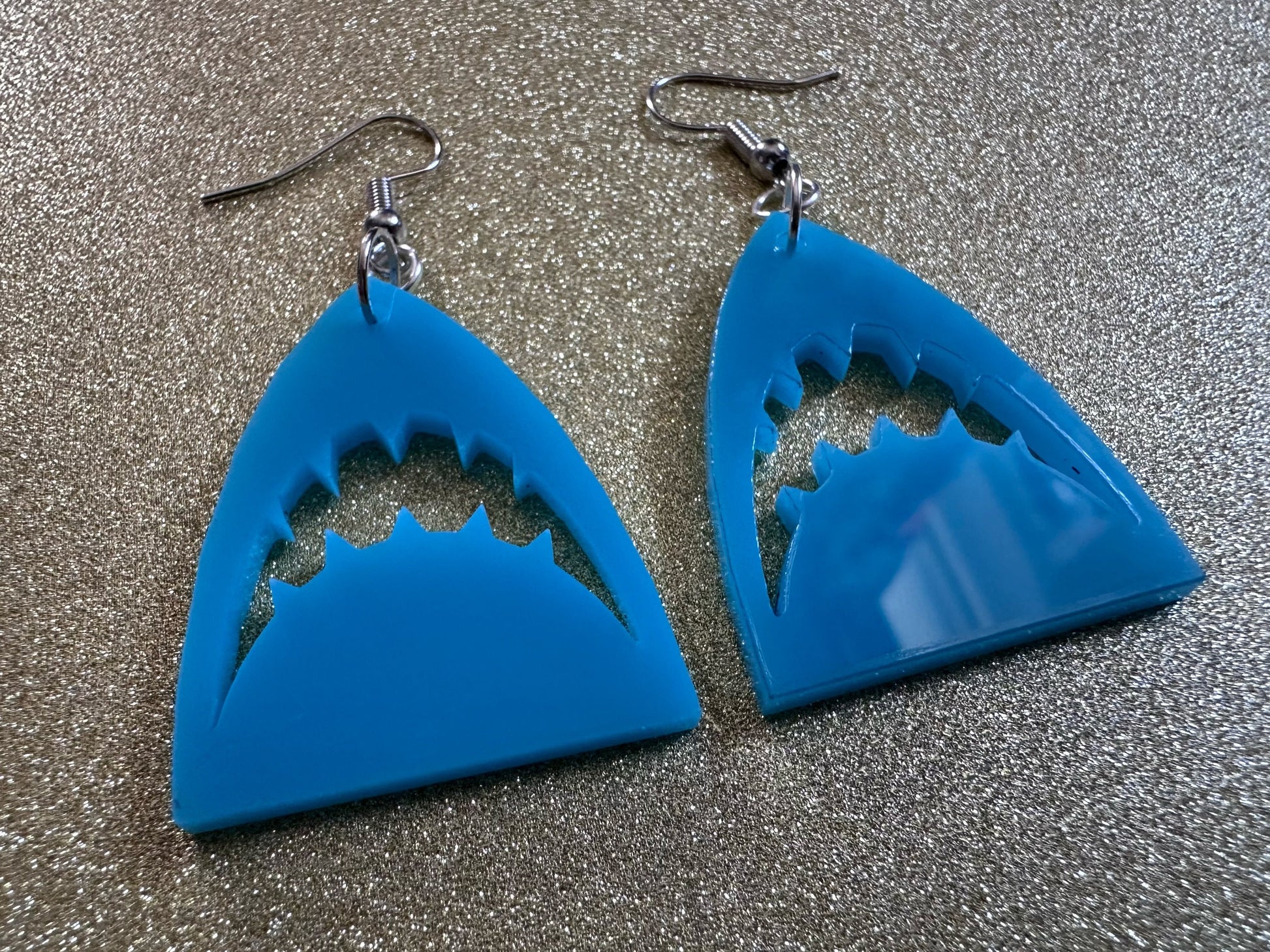 Shark Earrings: Laser Cut Acrylic Sharks, Shark Week, Shark Teeth, Sharks, Shark Jaw, Aquarium, Ocean Animals, Best Gifts for Her/Him/Them