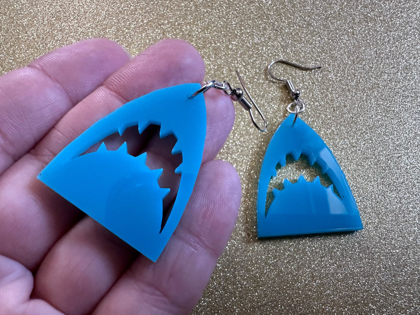 Shark Earrings: Laser Cut Acrylic Sharks, Shark Week, Shark Teeth, Sharks, Shark Jaw, Aquarium, Ocean Animals, Best Gifts for Her/Him/Them