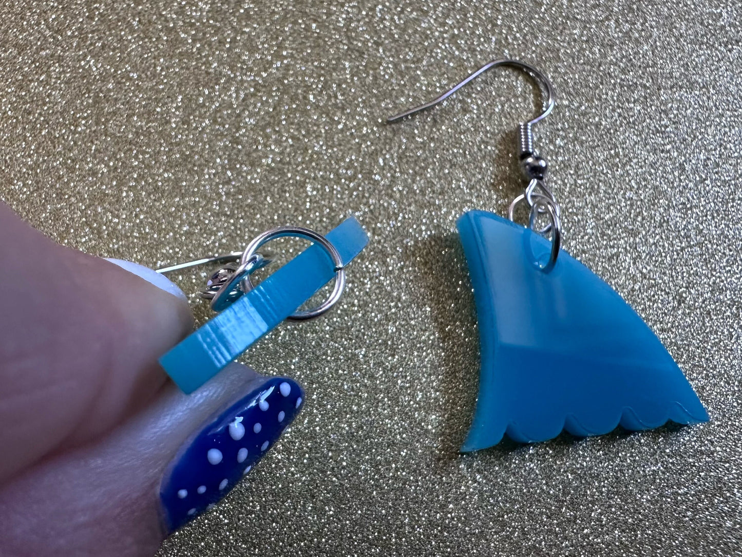 Shark Fin Earrings: Laser Cut Acrylic Sharks, Shark Week, Shark Teeth, Sharks, Sea, Aquarium, Ocean Animals, Best Gifts for Her/Him/Them