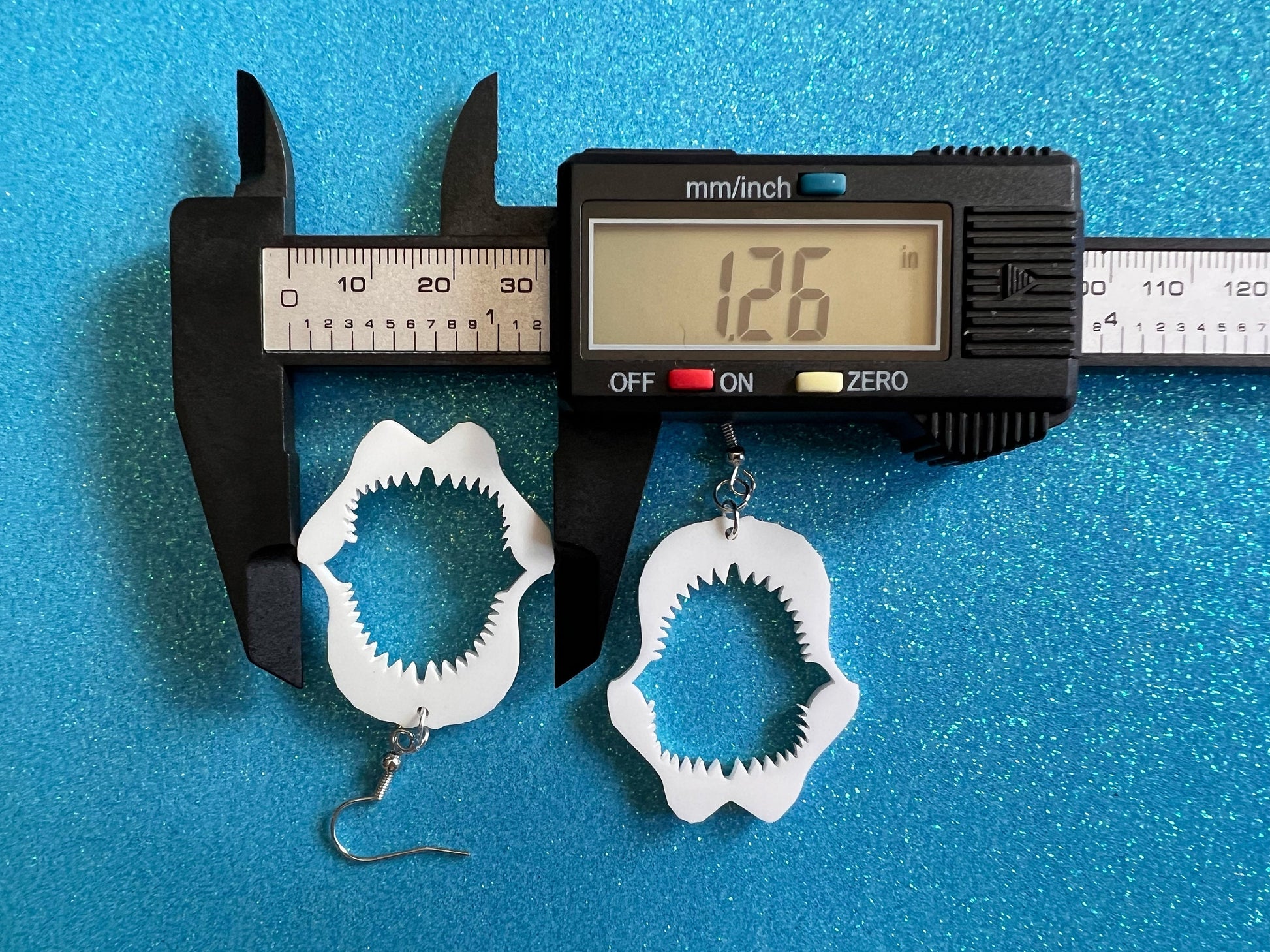 Shark Jaw Earrings: Laser Cut Acrylic Shark Skeletons, Shark Teeth, Aquarium, Ocean Animals, Shark Week Swag, Best Gifts for Her/Him/Them