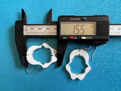 Shark Jaw Earrings: Laser Cut Acrylic Shark Skeletons, Shark Teeth, Aquarium, Ocean Animals, Shark Week Swag, Best Gifts for Her/Him/Them