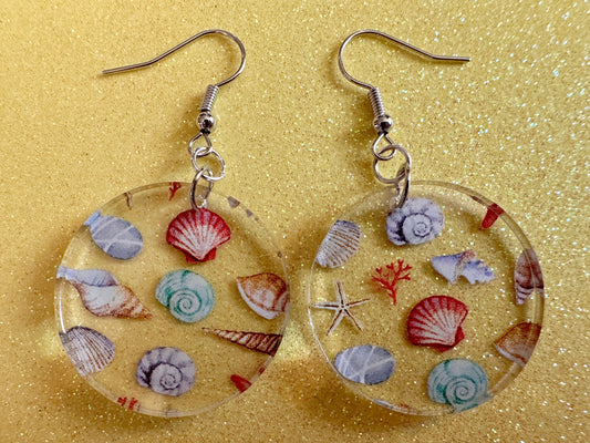 Shell Earrings: Laser Cut Acrylic Shells, Ocean, Beach, Oyster, Shells, Mollusks, Starfish, Clam, Sea, Shell, Best Gifts for Her/Him/Them