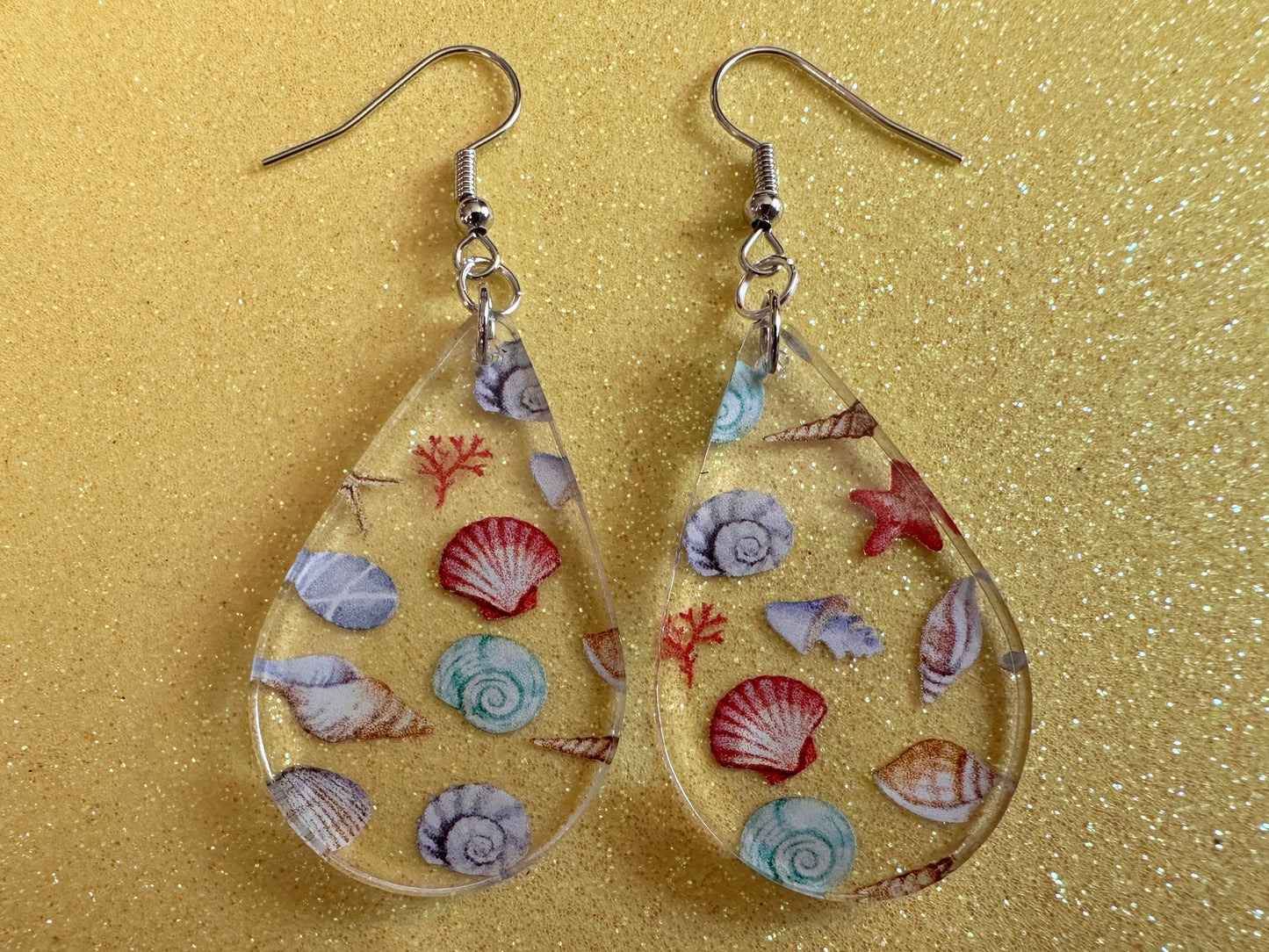Shell Earrings: Laser Cut Acrylic Shells, Ocean, Beach, Oyster, Shells, Mollusks, Starfish, Clam, Sea, Shell, Best Gifts for Her/Him/Them
