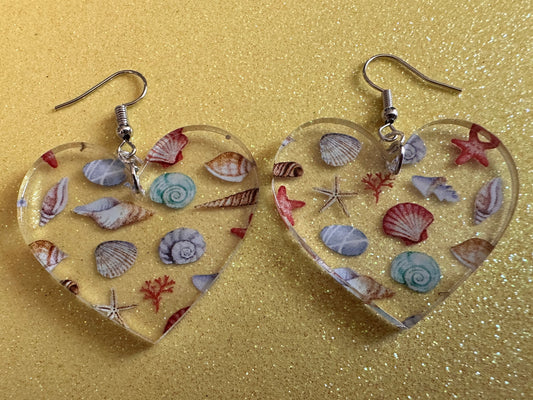 Shell Earrings: Laser Cut Acrylic Shells, Ocean, Beach, Oyster, Shells, Mollusks, Starfish, Clam, Sea, Shell, Best Gifts for Her/Him/Them