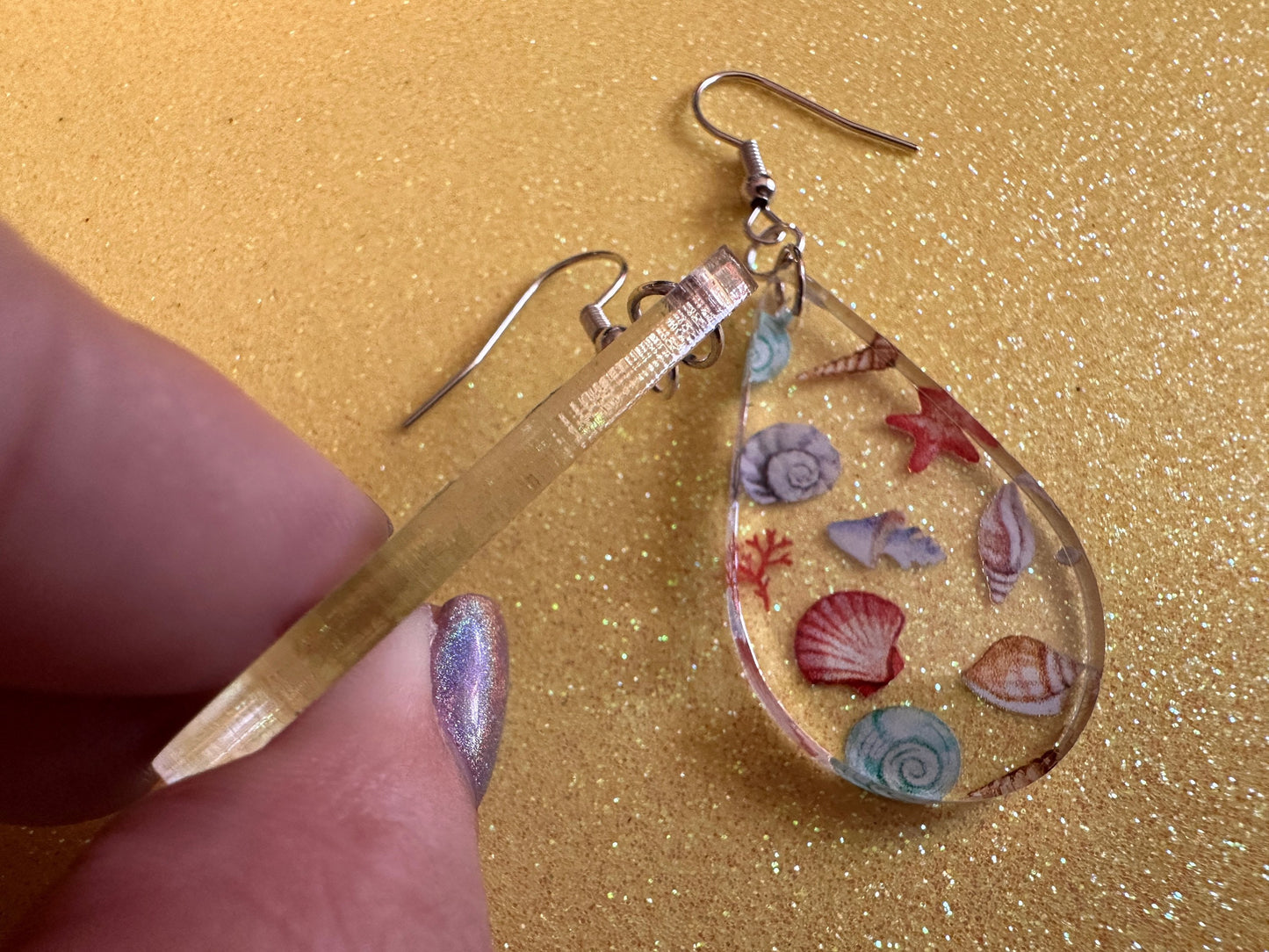 Shell Earrings: Laser Cut Acrylic Shells, Ocean, Beach, Oyster, Shells, Mollusks, Starfish, Clam, Sea, Shell, Best Gifts for Her/Him/Them