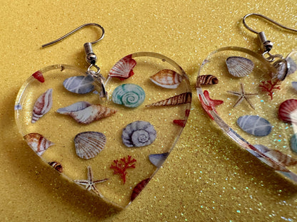 Shell Earrings: Laser Cut Acrylic Shells, Ocean, Beach, Oyster, Shells, Mollusks, Starfish, Clam, Sea, Shell, Best Gifts for Her/Him/Them