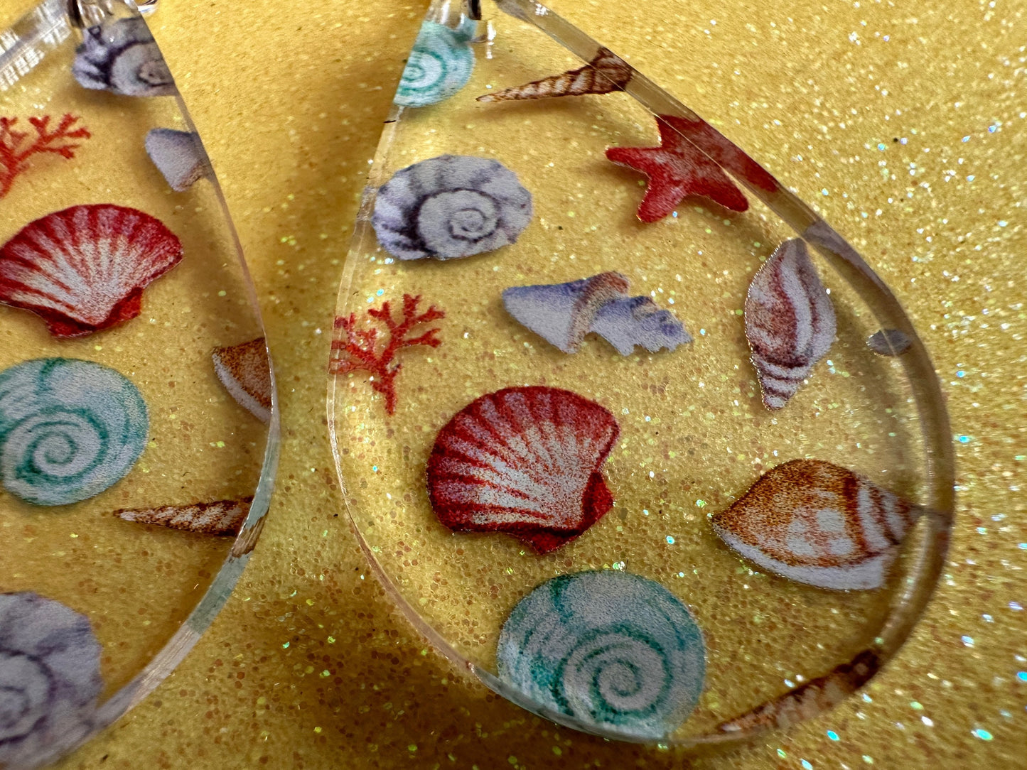 Shell Earrings: Laser Cut Acrylic Shells, Ocean, Beach, Oyster, Shells, Mollusks, Starfish, Clam, Sea, Shell, Best Gifts for Her/Him/Them