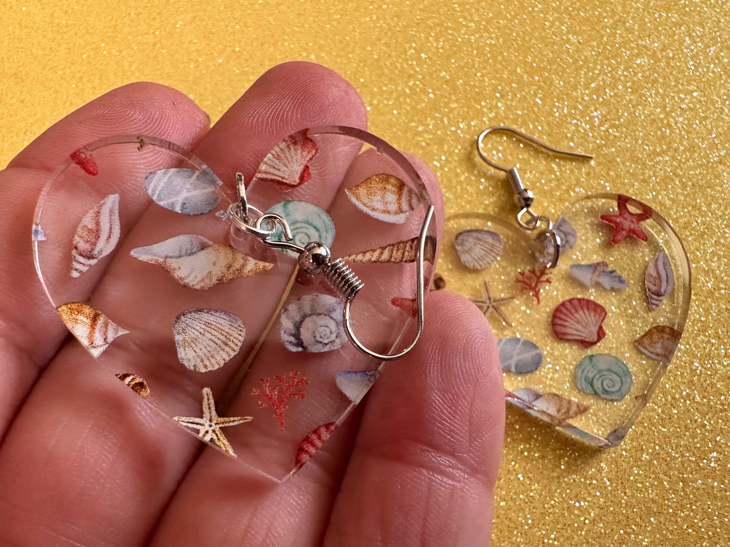 Shell Earrings: Laser Cut Acrylic Shells, Ocean, Beach, Oyster, Shells, Mollusks, Starfish, Clam, Sea, Shell, Best Gifts for Her/Him/Them