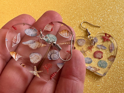 Shell Earrings: Laser Cut Acrylic Shells, Ocean, Beach, Oyster, Shells, Mollusks, Starfish, Clam, Sea, Shell, Best Gifts for Her/Him/Them