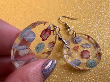 Shell Earrings: Laser Cut Acrylic Shells, Ocean, Beach, Oyster, Shells, Mollusks, Starfish, Clam, Sea, Shell, Best Gifts for Her/Him/Them