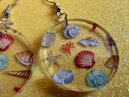 Shell Earrings: Laser Cut Acrylic Shells, Ocean, Beach, Oyster, Shells, Mollusks, Starfish, Clam, Sea, Shell, Best Gifts for Her/Him/Them
