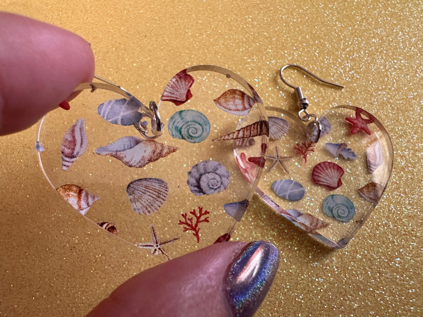 Shell Earrings: Laser Cut Acrylic Shells, Ocean, Beach, Oyster, Shells, Mollusks, Starfish, Clam, Sea, Shell, Best Gifts for Her/Him/Them