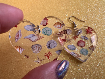 Shell Earrings: Laser Cut Acrylic Shells, Ocean, Beach, Oyster, Shells, Mollusks, Starfish, Clam, Sea, Shell, Best Gifts for Her/Him/Them