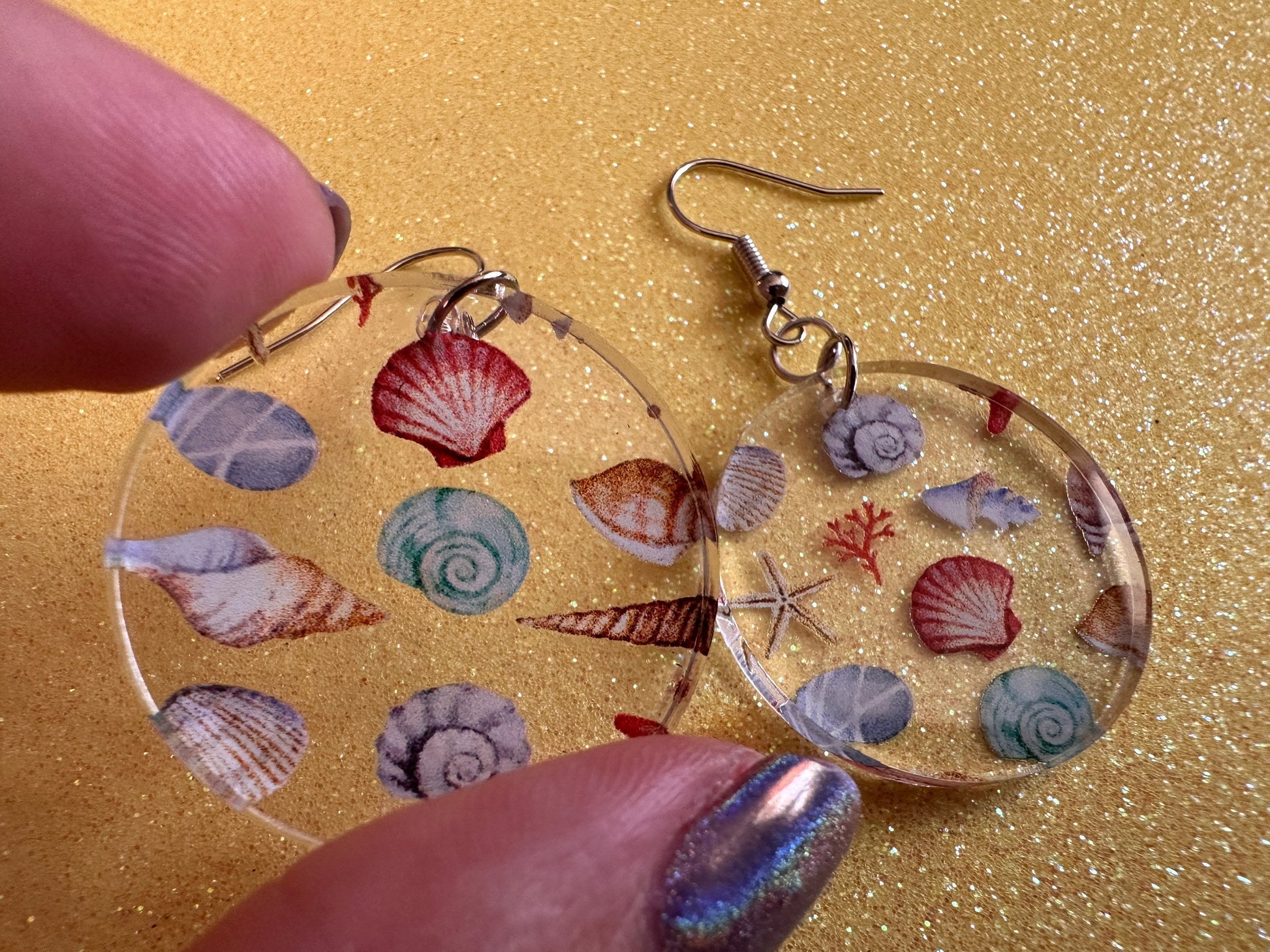Shell Earrings: Laser Cut Acrylic Shells, Ocean, Beach, Oyster, Shells, Mollusks, Starfish, Clam, Sea, Shell, Best Gifts for Her/Him/Them