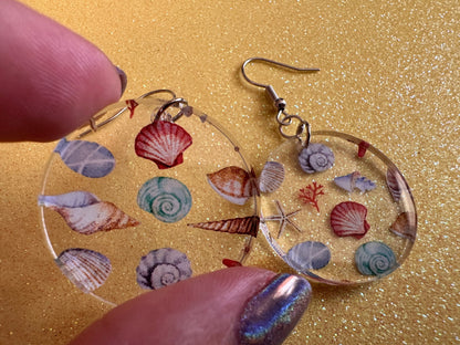 Shell Earrings: Laser Cut Acrylic Shells, Ocean, Beach, Oyster, Shells, Mollusks, Starfish, Clam, Sea, Shell, Best Gifts for Her/Him/Them
