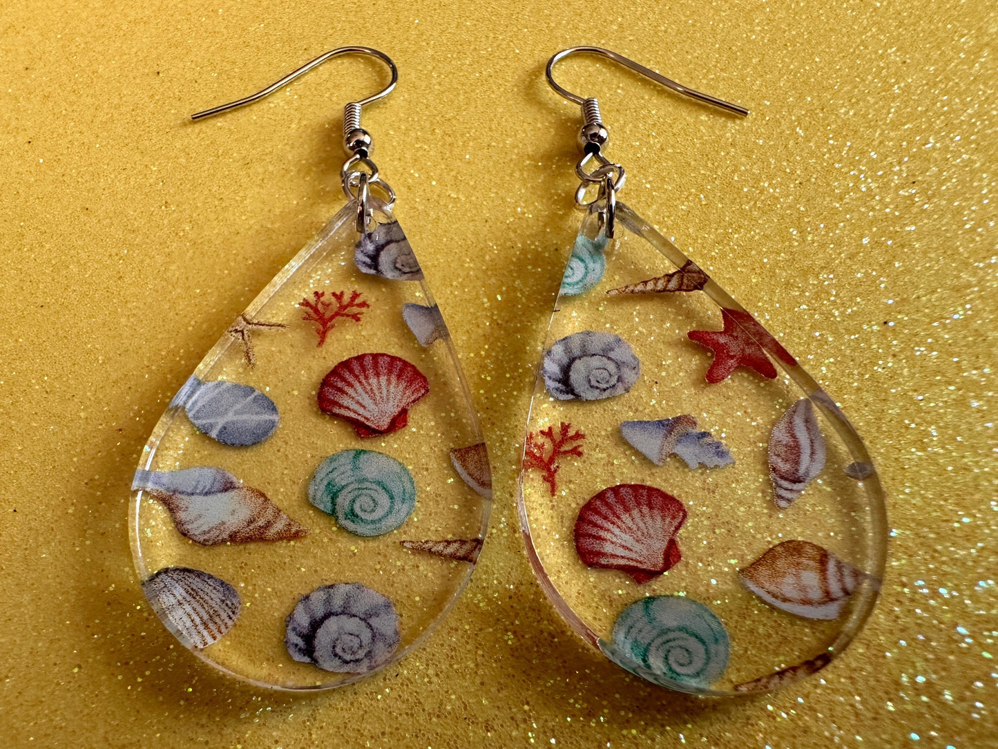 Shell Earrings: Laser Cut Acrylic Shells, Ocean, Beach, Oyster, Shells, Mollusks, Starfish, Clam, Sea, Shell, Best Gifts for Her/Him/Them