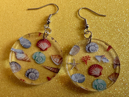 Shell Earrings: Laser Cut Acrylic Shells, Ocean, Beach, Oyster, Shells, Mollusks, Starfish, Clam, Sea, Shell, Best Gifts for Her/Him/Them