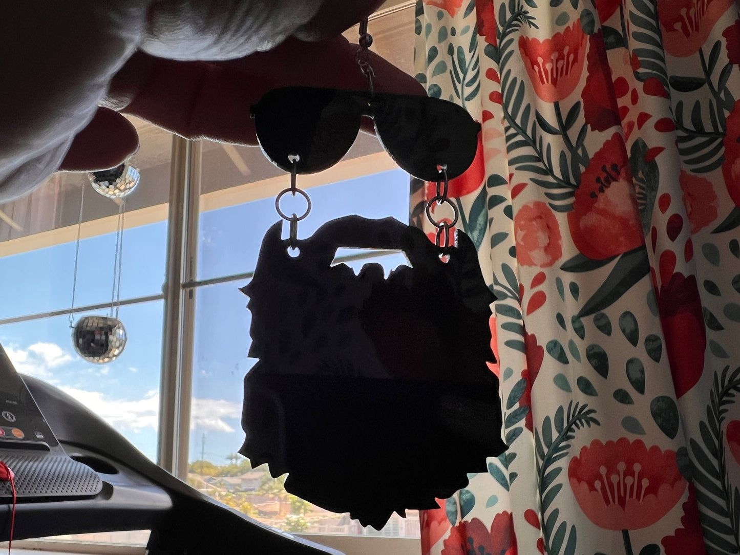 Silhouette Earrings: Laser Cut Acrylic Hats, Sunglasses, Monocle, Beard, Lumbersexual, Hipster, Cool, Mustache, Best Gifts for Her/Him/Them