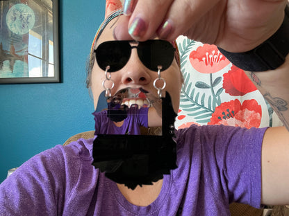 Silhouette Earrings: Laser Cut Acrylic Hats, Sunglasses, Monocle, Beard, Lumbersexual, Hipster, Cool, Mustache, Best Gifts for Her/Him/Them