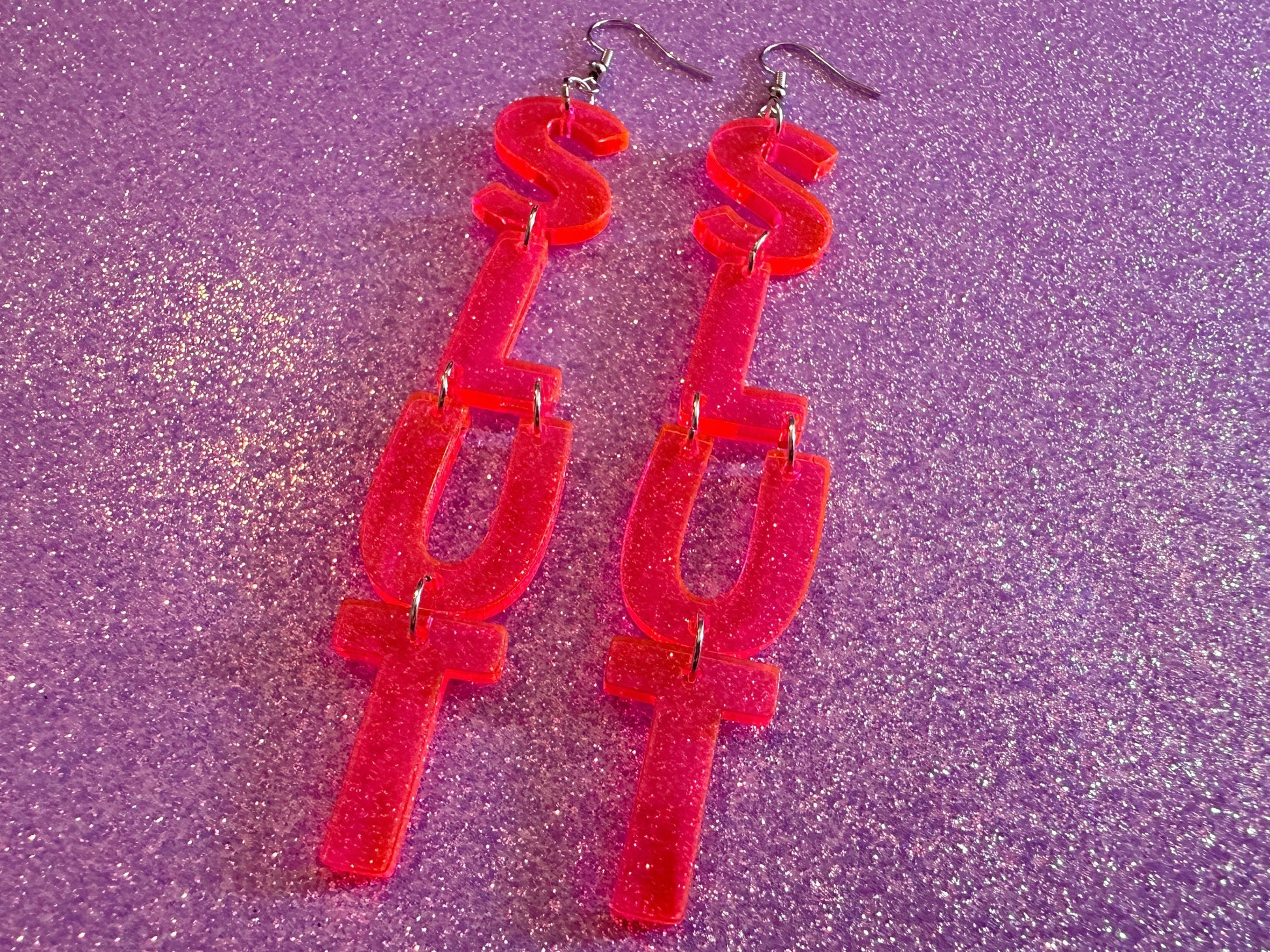 Slut Earrings: Laser Cut Words, Gag Gift, BFFS, Best Friend Gift, Girlfriends, Funny Bachelorette, Anniversary, Best Gifts for Her/Him/Them