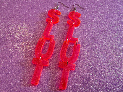 Slut Earrings: Laser Cut Words, Gag Gift, BFFS, Best Friend Gift, Girlfriends, Funny Bachelorette, Anniversary, Best Gifts for Her/Him/Them