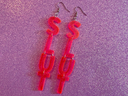 Slut Earrings: Laser Cut Words, Gag Gift, BFFS, Best Friend Gift, Girlfriends, Funny Bachelorette, Anniversary, Best Gifts for Her/Him/Them