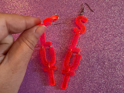 Slut Earrings: Laser Cut Words, Gag Gift, BFFS, Best Friend Gift, Girlfriends, Funny Bachelorette, Anniversary, Best Gifts for Her/Him/Them