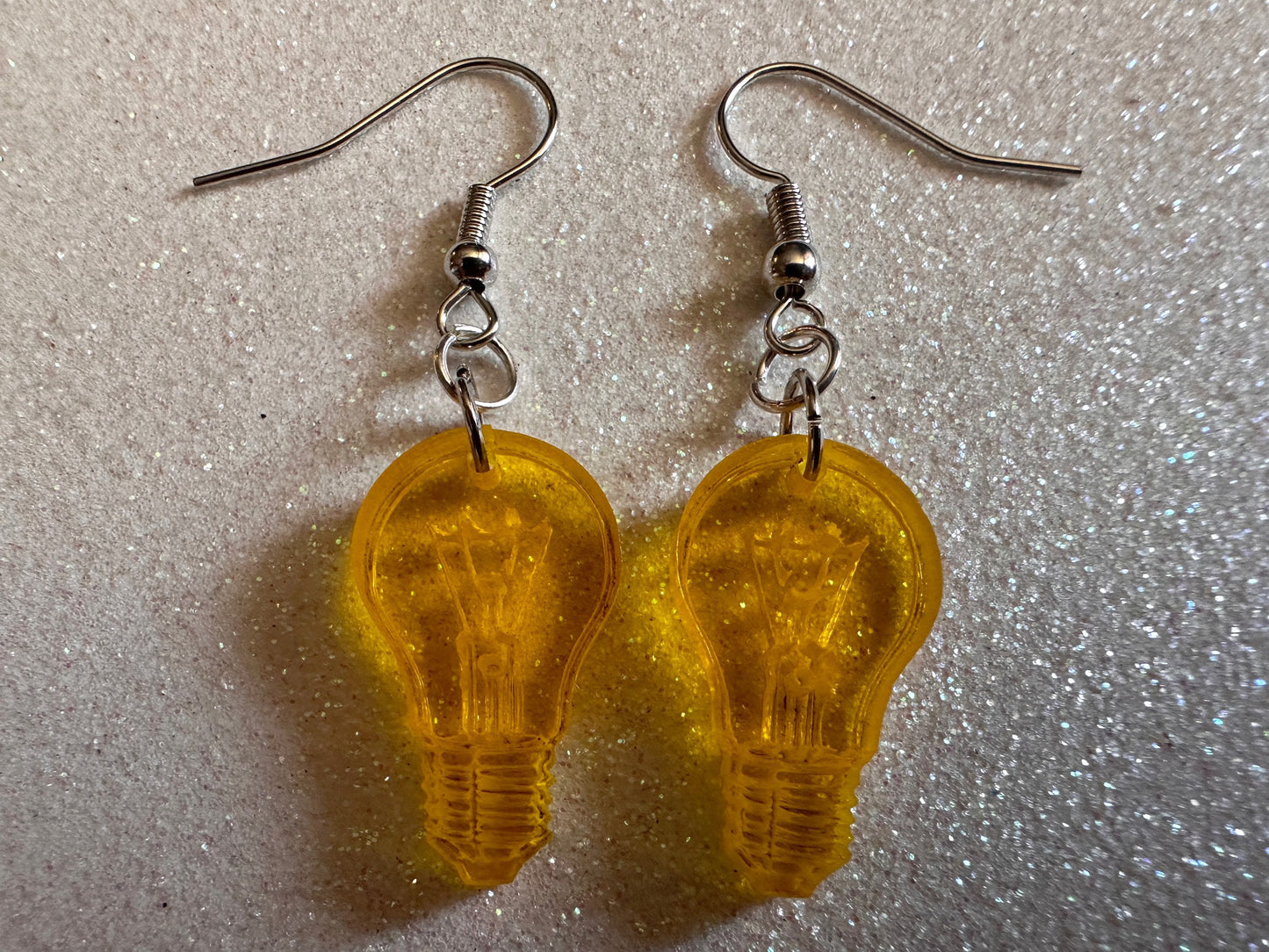Small Idea Lightbulb Earrings: Laser Cut Acrylic Lightbulbs, Eureka, Motivational, Bright Light, Lamp, Best Gifts for Her/Him/Them