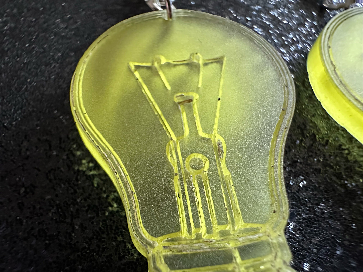 Small Idea Lightbulb Earrings: Laser Cut Acrylic Lightbulbs, Eureka, Motivational, Bright Light, Lamp, Best Gifts for Her/Him/Them