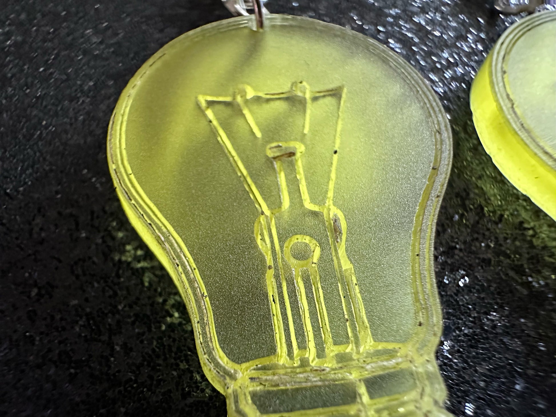 Small Idea Lightbulb Earrings: Laser Cut Acrylic Lightbulbs, Eureka, Motivational, Bright Light, Lamp, Best Gifts for Her/Him/Them