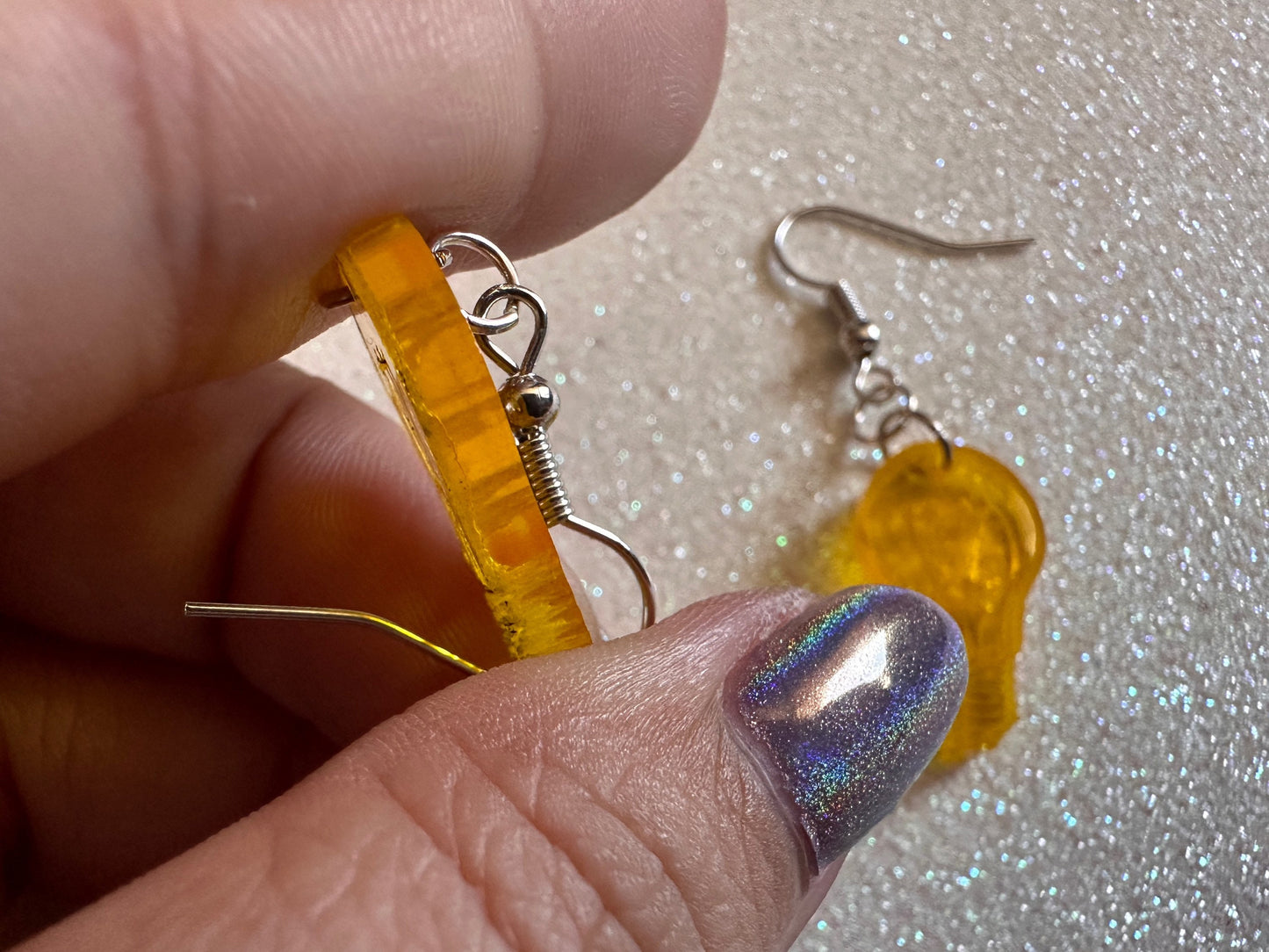 Small Idea Lightbulb Earrings: Laser Cut Acrylic Lightbulbs, Eureka, Motivational, Bright Light, Lamp, Best Gifts for Her/Him/Them