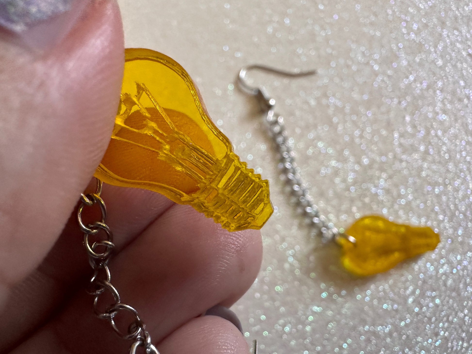 Small Idea Lightbulb Earrings: Laser Cut Acrylic Lightbulbs, Eureka, Motivational, Bright Light, Lamp, Best Gifts for Her/Him/Them