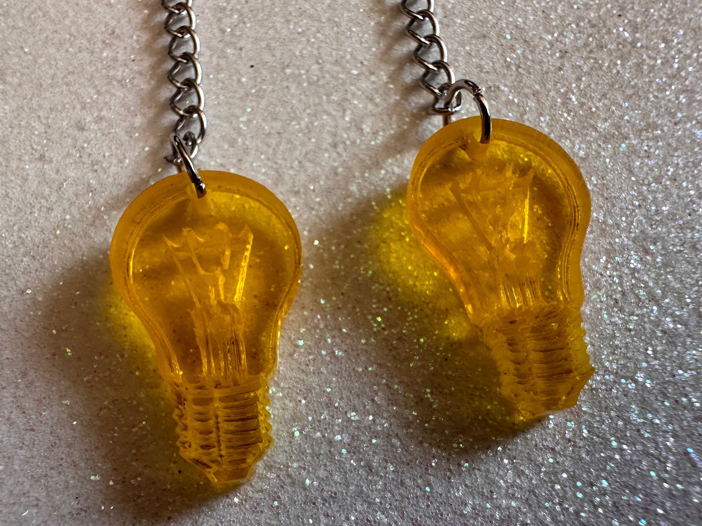 Small Idea Lightbulb Earrings: Laser Cut Acrylic Lightbulbs, Eureka, Motivational, Bright Light, Lamp, Best Gifts for Her/Him/Them