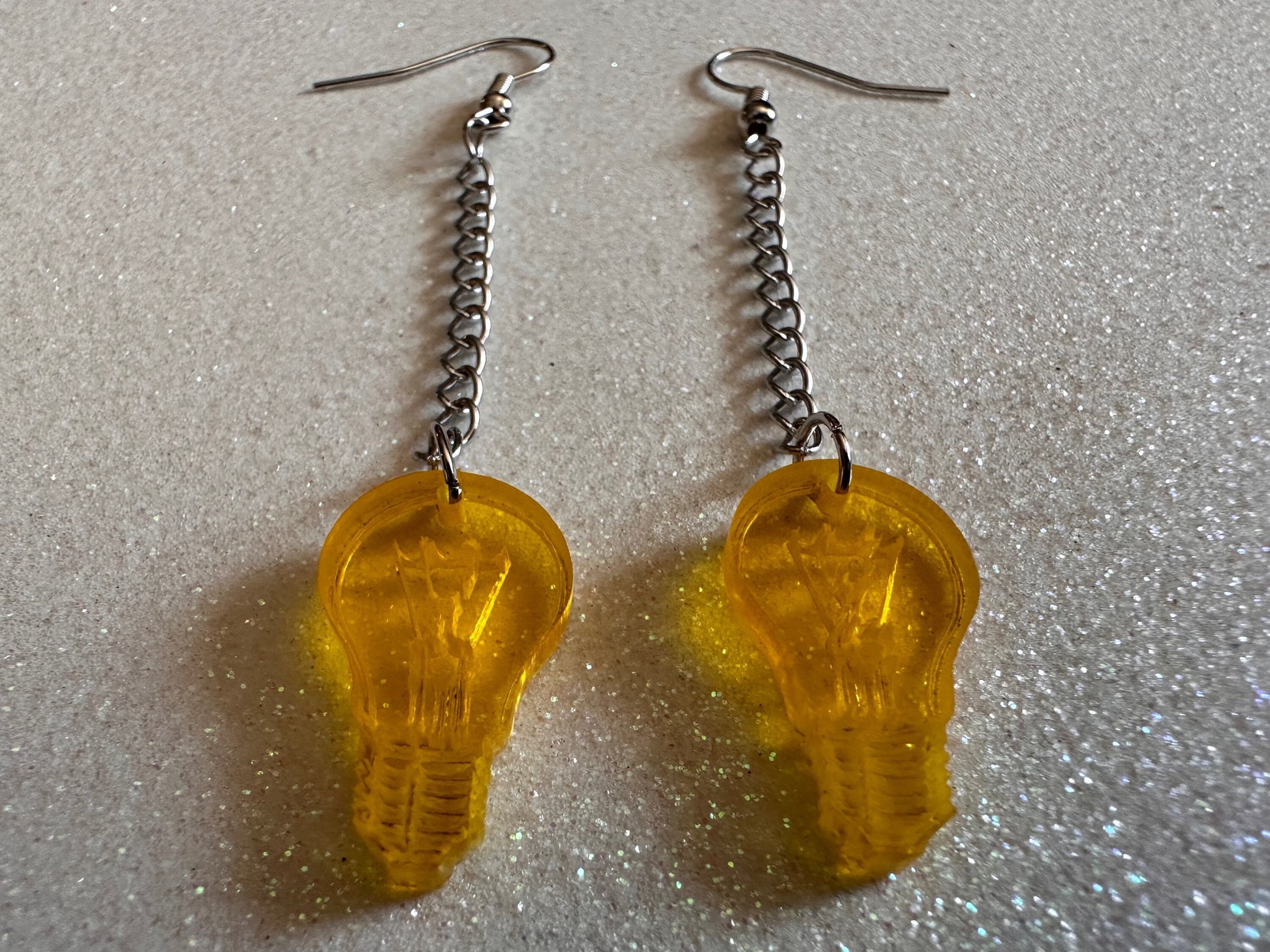 Small Idea Lightbulb Earrings: Laser Cut Acrylic Lightbulbs, Eureka, Motivational, Bright Light, Lamp, Best Gifts for Her/Him/Them