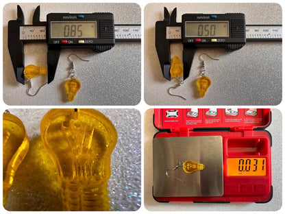 Small Idea Lightbulb Earrings: Laser Cut Acrylic Lightbulbs, Eureka, Motivational, Bright Light, Lamp, Best Gifts for Her/Him/Them
