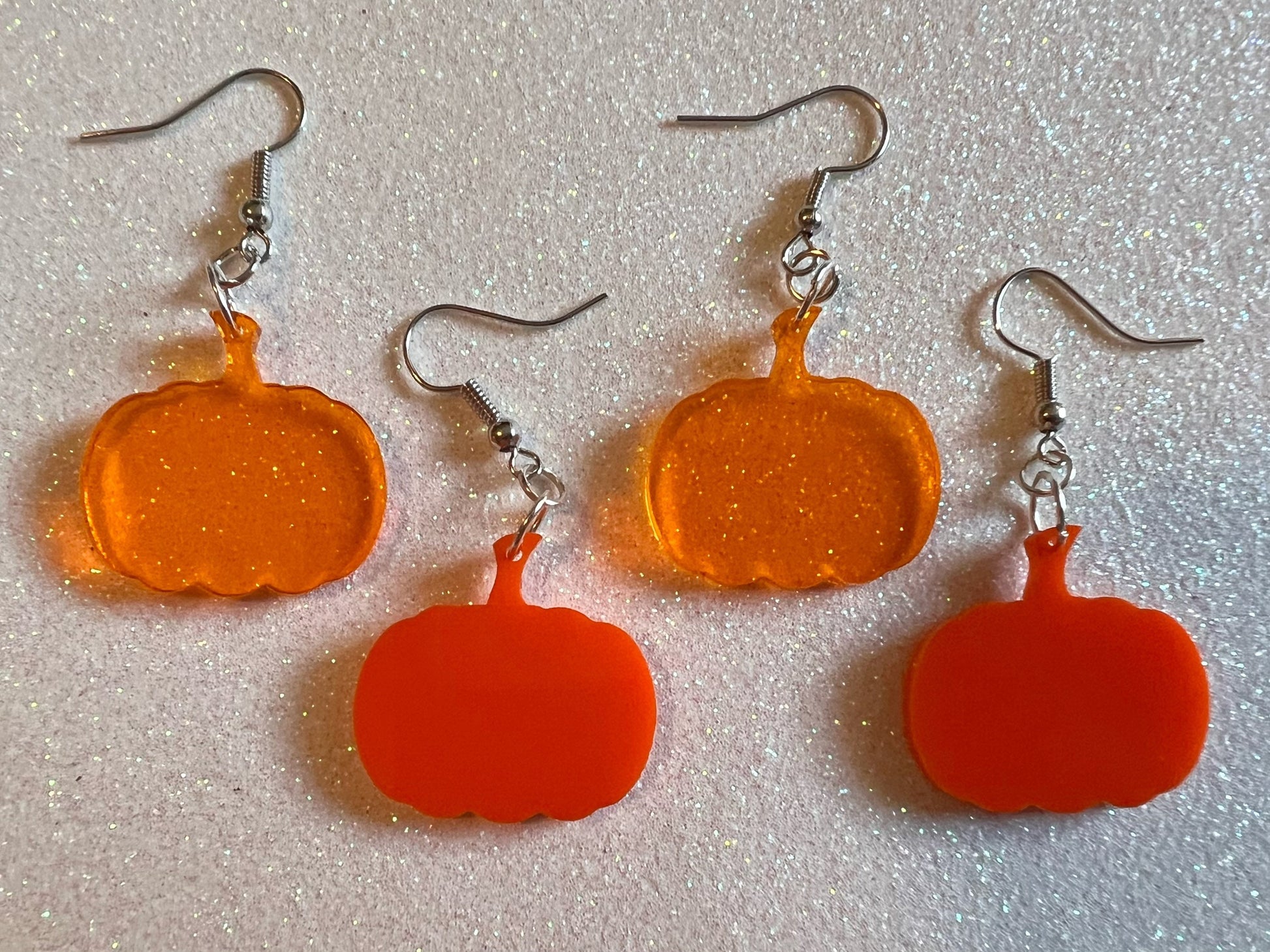 Small Pumpkin Halloween Earrings: Laser Cut Acrylic Pumpkins, Jack-O-Lantern, Scary, Spooky, Horror, Best Gifts for Her/Him/Them
