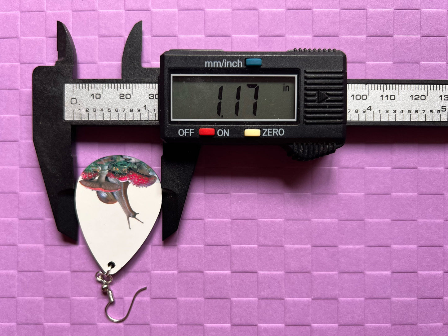 Snail Earrings: Snail on Amanita Mushroom Earrings, Cottage Core, Mushroom Jewelry, Snails, Sublimated, Best Gifts for Her/Him/Them