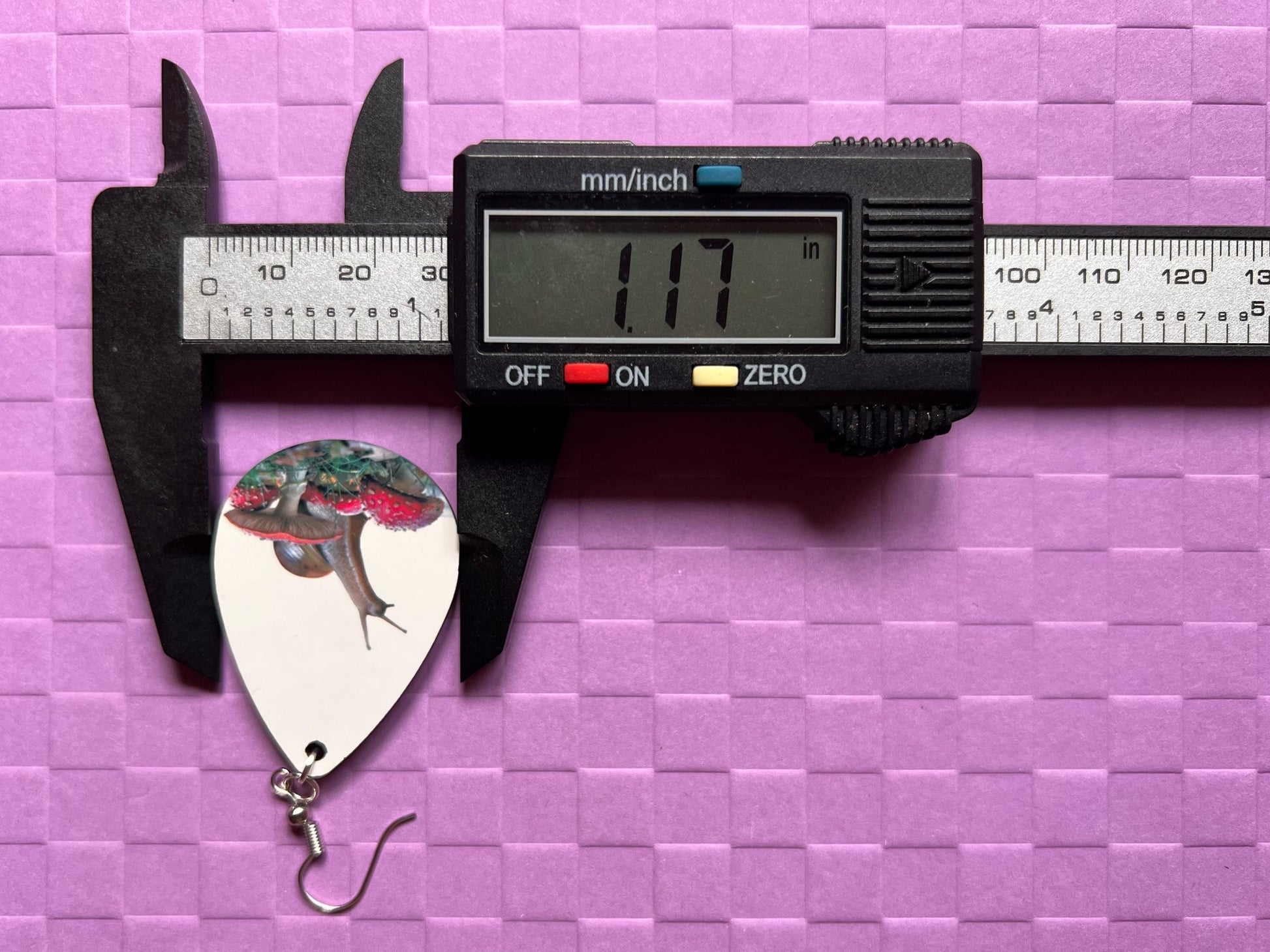 Snail Earrings: Snail on Amanita Mushroom Earrings, Cottage Core, Mushroom Jewelry, Snails, Sublimated, Best Gifts for Her/Him/Them